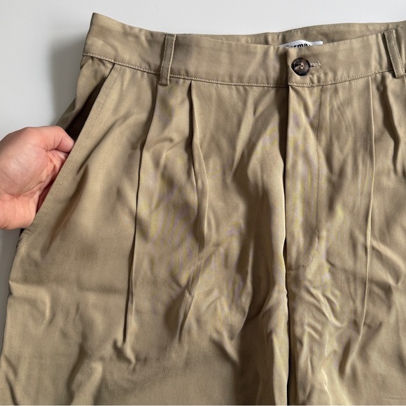 Reformation Mason Pants Twill Pleated Trouser Sz 10 Minimalist Office Capsule - Picture 10 of 14